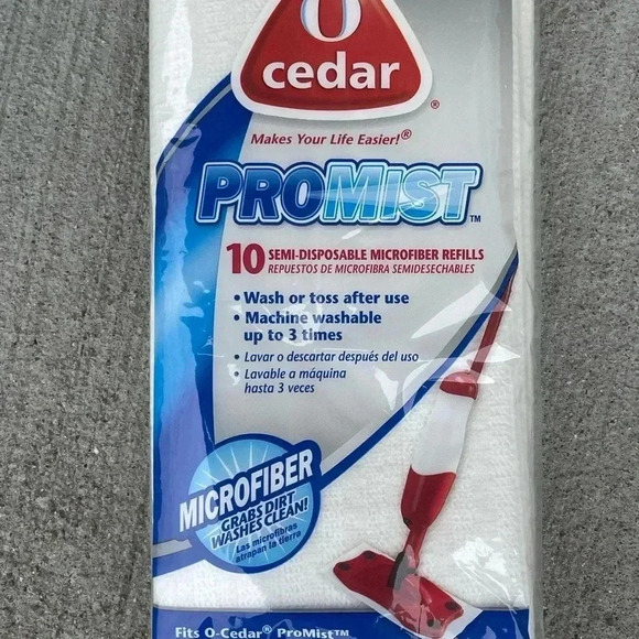 O Cedar Pro Mist Refill Pads NEW Mop Microfiber 10 pack - Picture 2 of 3
